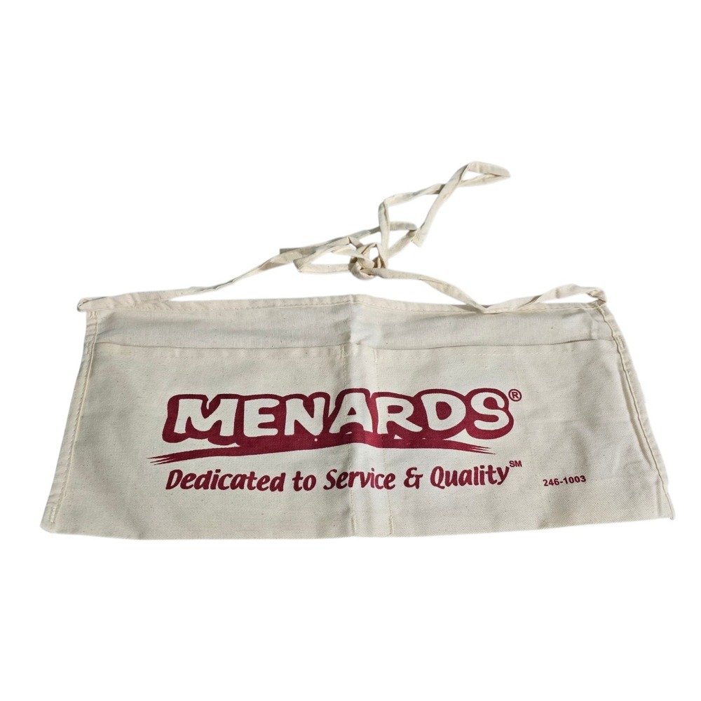 Menards Cotton Nail Apron Tan With Red Lettering‎ Construction Home Projects